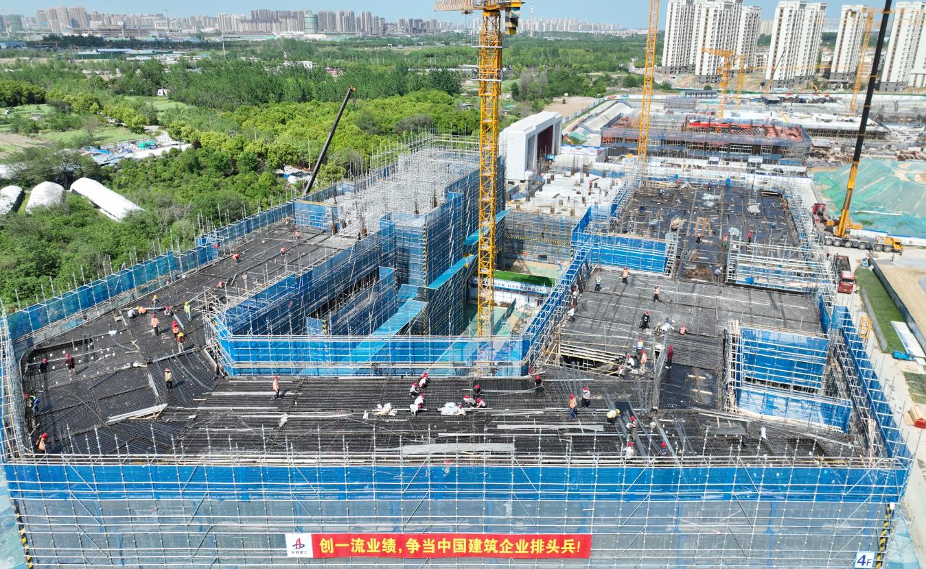 安徽三建合肥一中淝河校區項目。安徽建工集團供圖